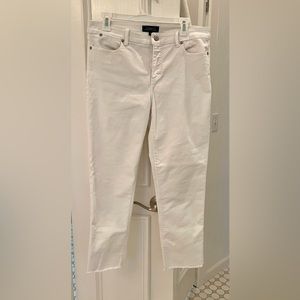 Talbots flawless five-pocket white jean crop